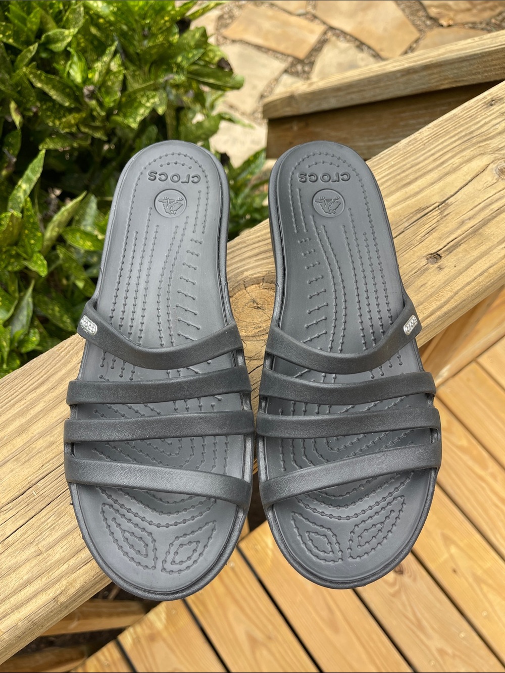 Crocs Rhonda Wedge Pump Sandals-Sz 10